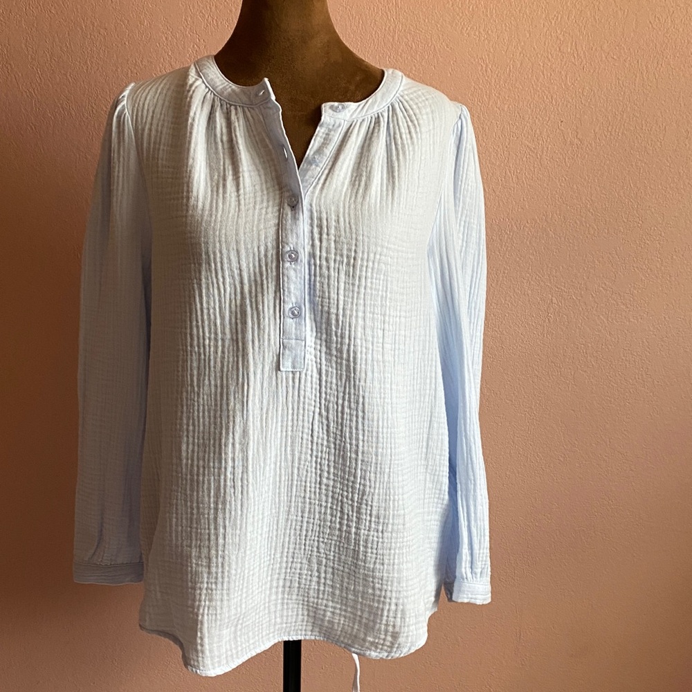 DKNY JEANS Blue  Button-Up Blouse